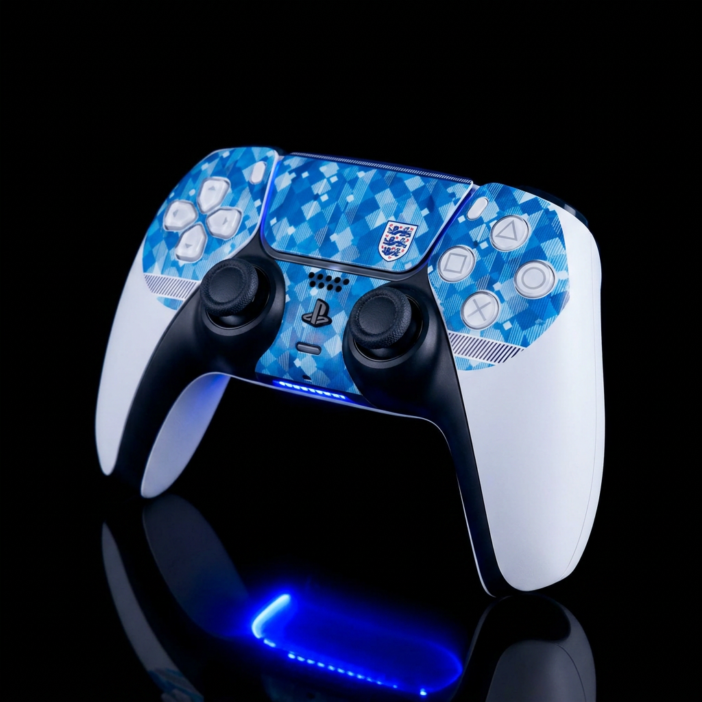 Retro England 1990 Away PS5 Controller Skin